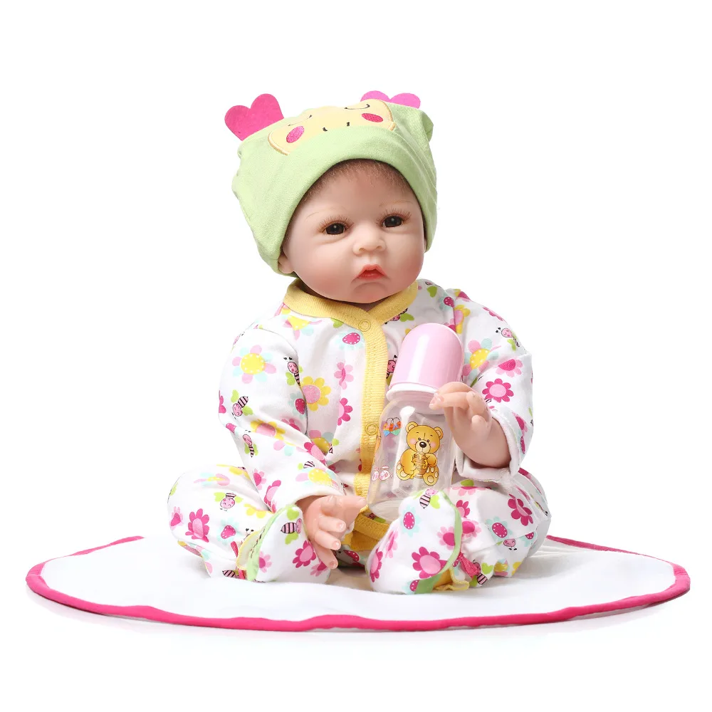 Nicery 22 дюйма 55 см Reborn Baby Doll магнитного Рот Мягкий силиконовый реалистичные девушка