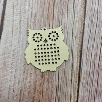 50 pcs owl cross stitch blank wood pendant needle craft diy cross stitch