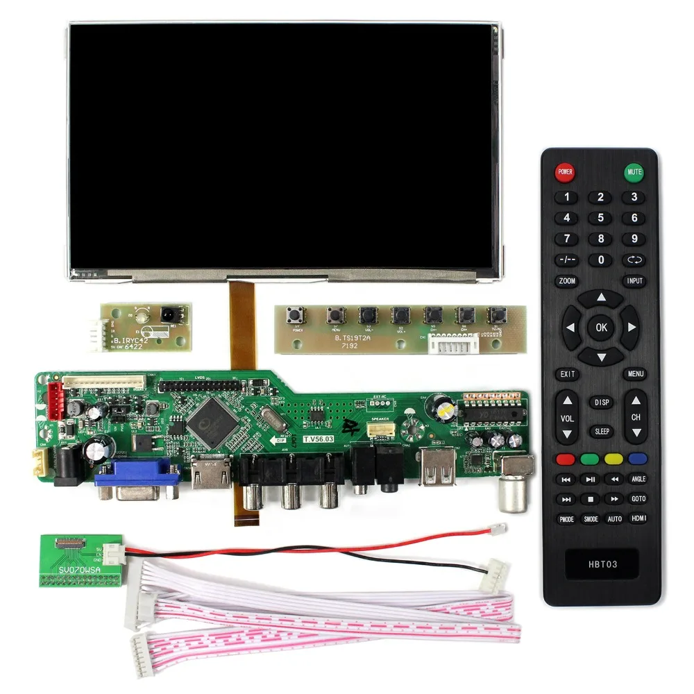 ТВ + ПК HD MI CVBS RF USB аудио ЖК дисплей плата контроллера с 7 дюймов HV070WSA 100 1024X600