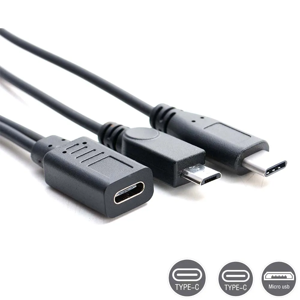 Разветвитель Кабеля-Удлинителя usb 3 1 Type C мама-Micro + c папа | Электроника