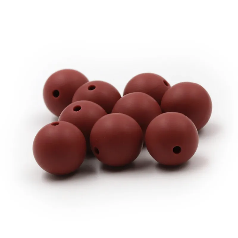 100 шт. Maroon силиконовые Бусины 9 19 мм круглый прорезывания зубов BPA бесплатно siliconen