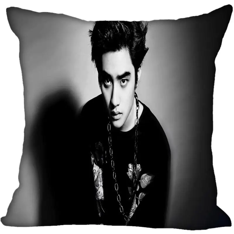 Заказ Kpop EXO D.O. Наволочки печатные квадратные шелковые наволочка домашняя декоративная молния атласные наволочки(одна сторона