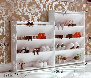 

Household budget to receive small shoe. Bathroom slippers shelf