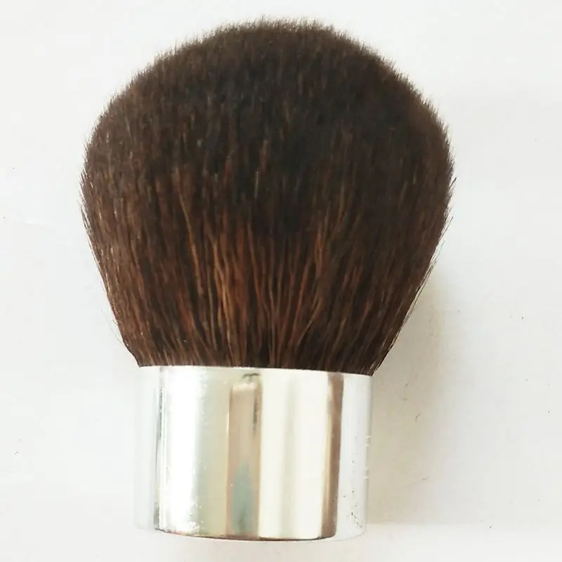 

high quality black goat hair kabuki brush round soft natural hair bluher brush in makeup man's shaving brush