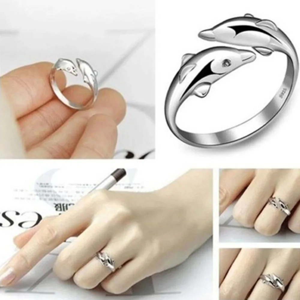 Новинка 2016 модное регулируемое кольцо для влюбленных в виде дельфина|lovers rings|ring