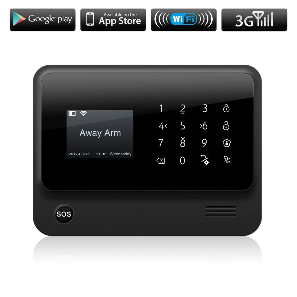 Система сигнализации FUERS G90BPlus беспроводная Wi Fi GSM GPRS 12 датчиков движения окон и