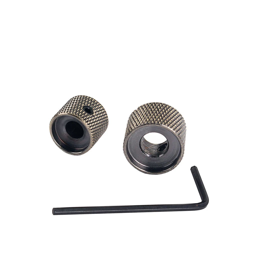 Double Layer Electric Guitar Tone Volume Control Stacked Knob Button with Wrench for Lovers Bronze | Спорт и развлечения