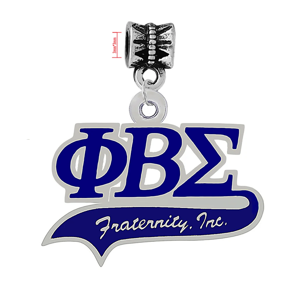 Новый дизайн синяя эмаль металлическая греческая буква PHI BETA SIGMA очарование для