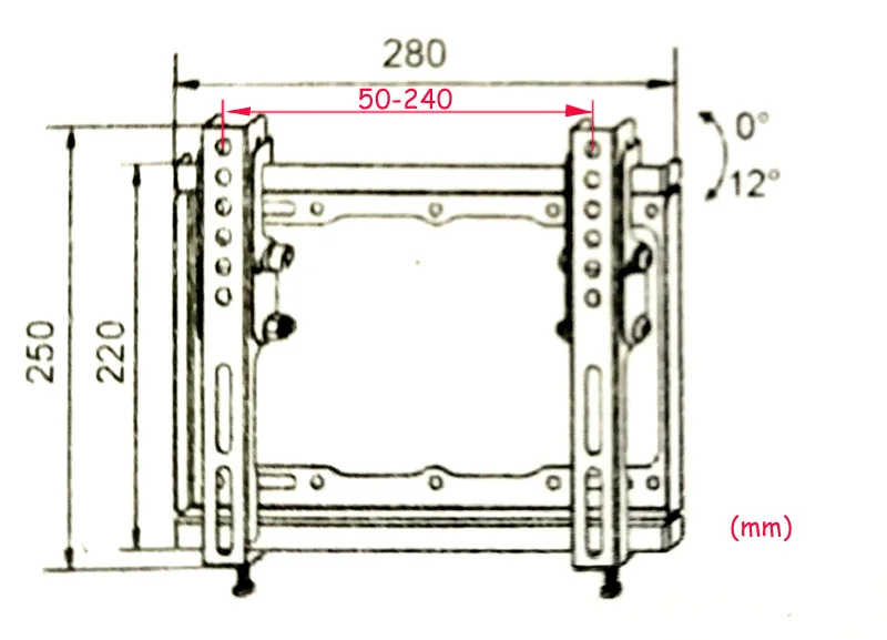 PTB-6022HT VESA 200x200 для 1"-32" Регулируемый ЖК-Светодиодный настенный кронштейн для плазменного телевизора