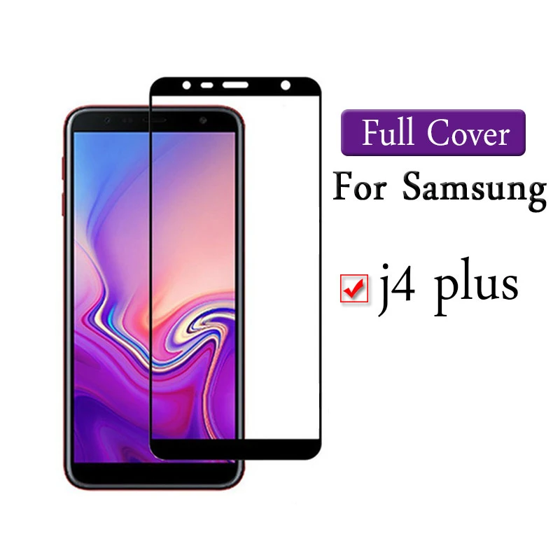 Закаленное стекло с полным покрытием для Samsung Galaxy J4 Plus защитная пленка экрана J4Plus