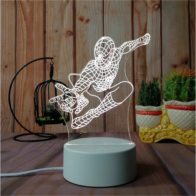Nueva luz de noche 3D, l&aacute;mpara creativa de mesita de noche, armarios de dormitorio, novedad-0