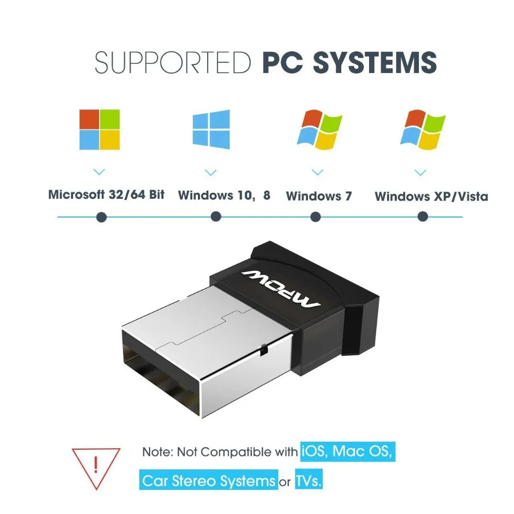 Mpow Мини USB адаптер Bluetooth 4,0 Модернизированный TX& rX 2 в 1 USB порт 2,0 адаптер для iPhone мышь клавиатура ПК Windows XP/7/8/10