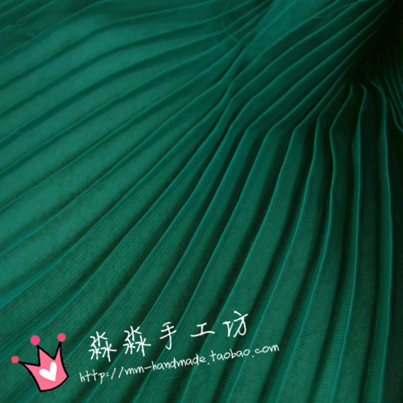 1psc в темно зеленый цвет комплект одежды сделай сам плиссе гармошку шифоновое