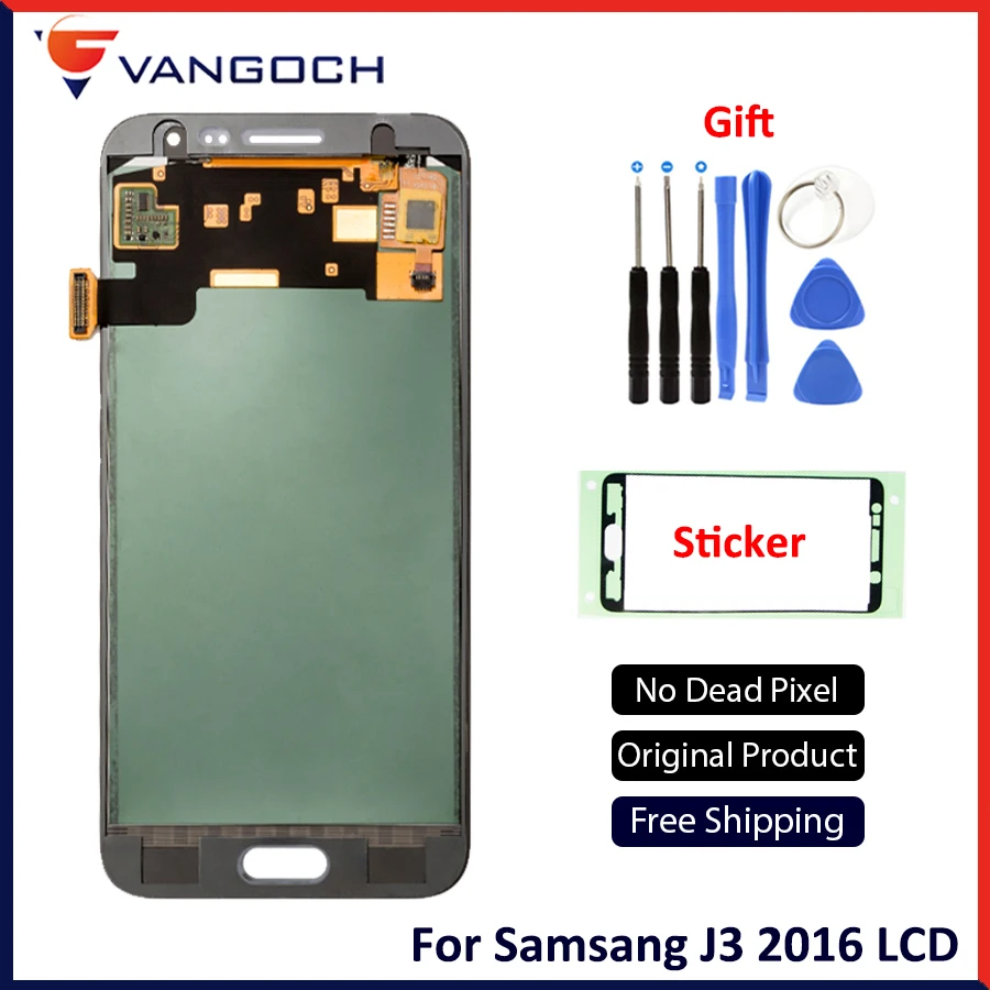 Супер AMOLED для Samsung Galaxy J3 2016 J320F J320H J320M J320FN ЖК дигитайзер сборка Замена с яркой