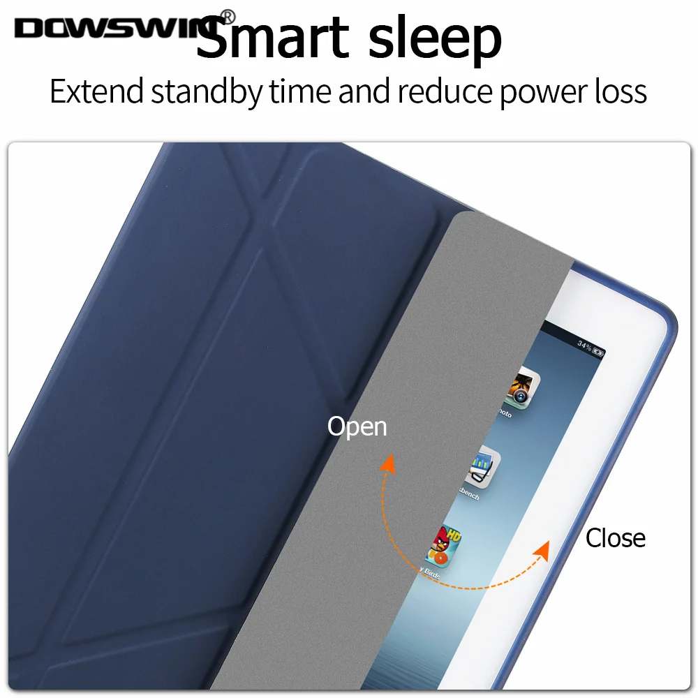 Чехол DOWSWIN для apple ipad 2 3 4 умный флип чехол мягкий накладка из ТПУ Ультратонкий