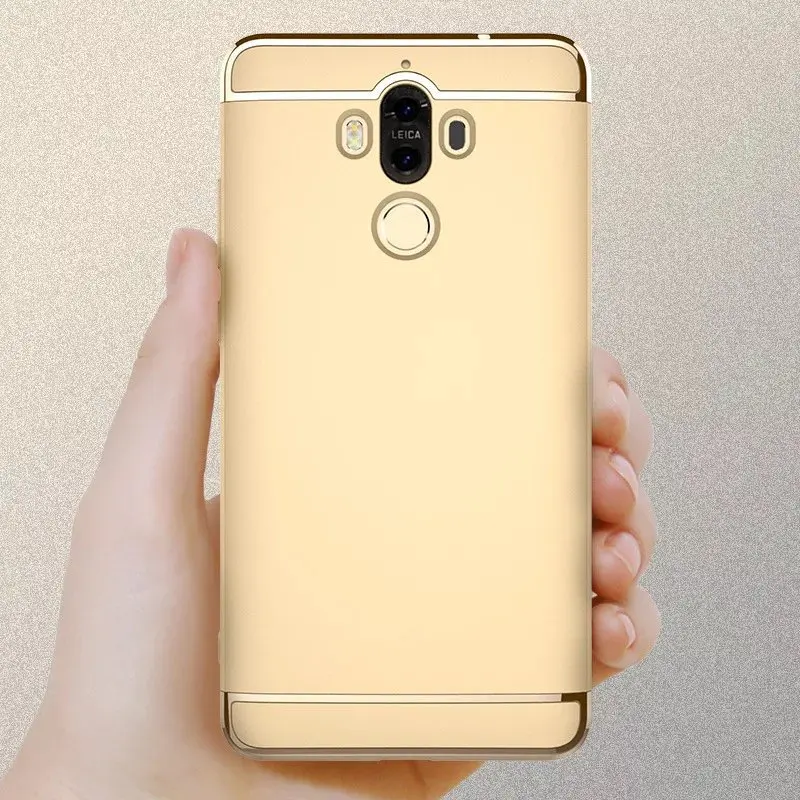 Fashion Hybrid Full Protect Electroplate 3 in 1 Hard PC Back Cover Case for Huawei P9 Plus Lite Mate 9 10 pro Phone Bag |