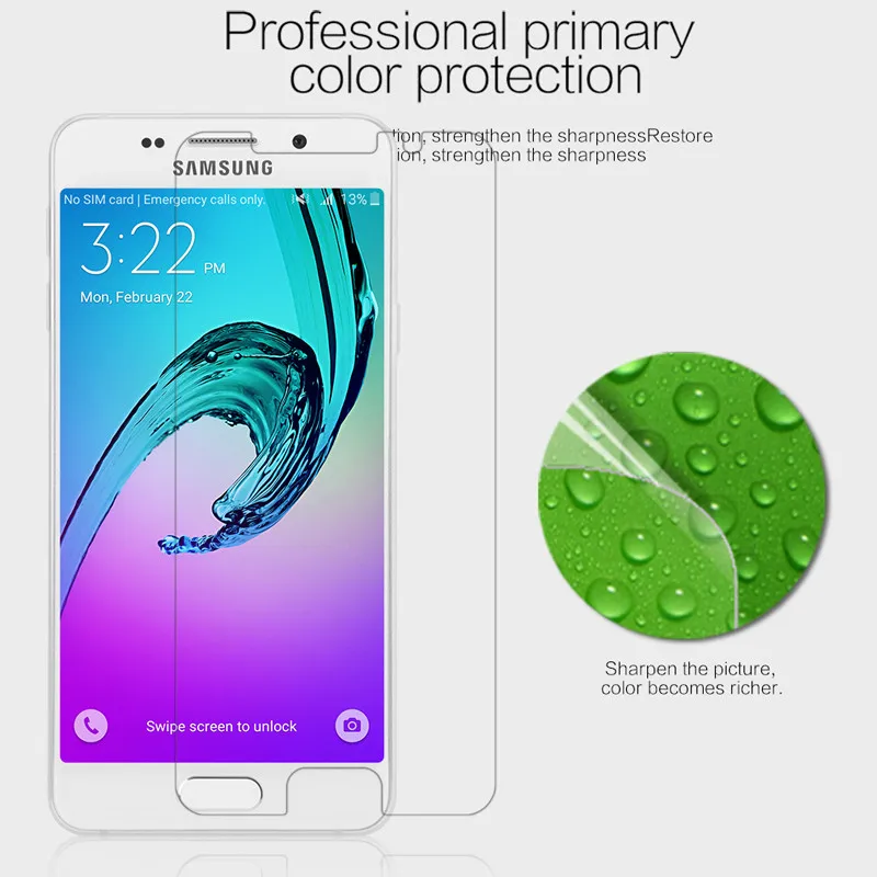 Весь блок Nillkin PET протектор экрана+ задняя защитная пленка для samsung Galaxy A310F/A3100/A3 /A310M