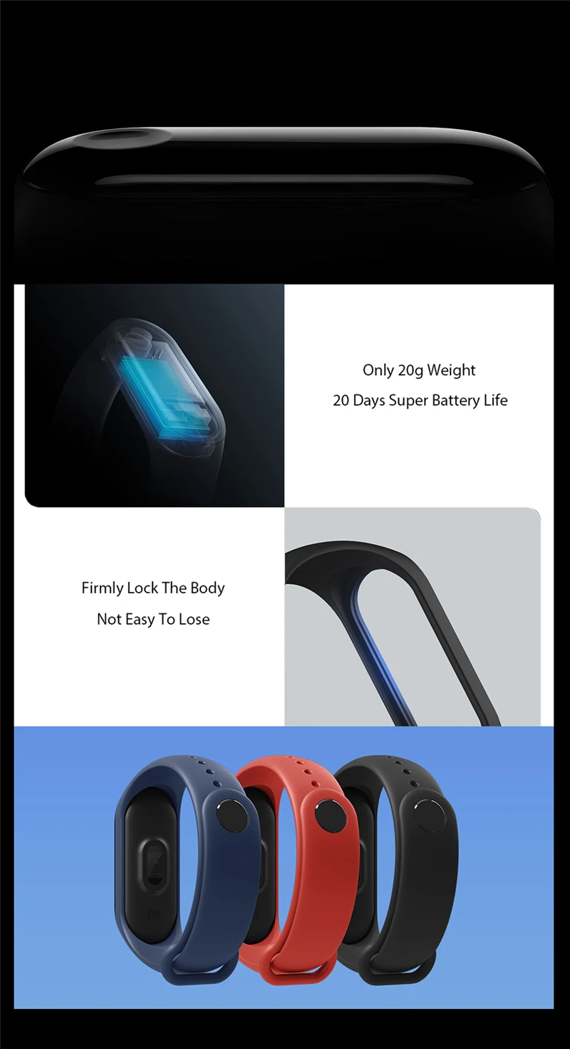 Китайский/Глобальная версия Xiaomi mi Band 3 mi band 3 умный Браслет фитнес-трекер OLED Touch 50 м водонепроницаемый