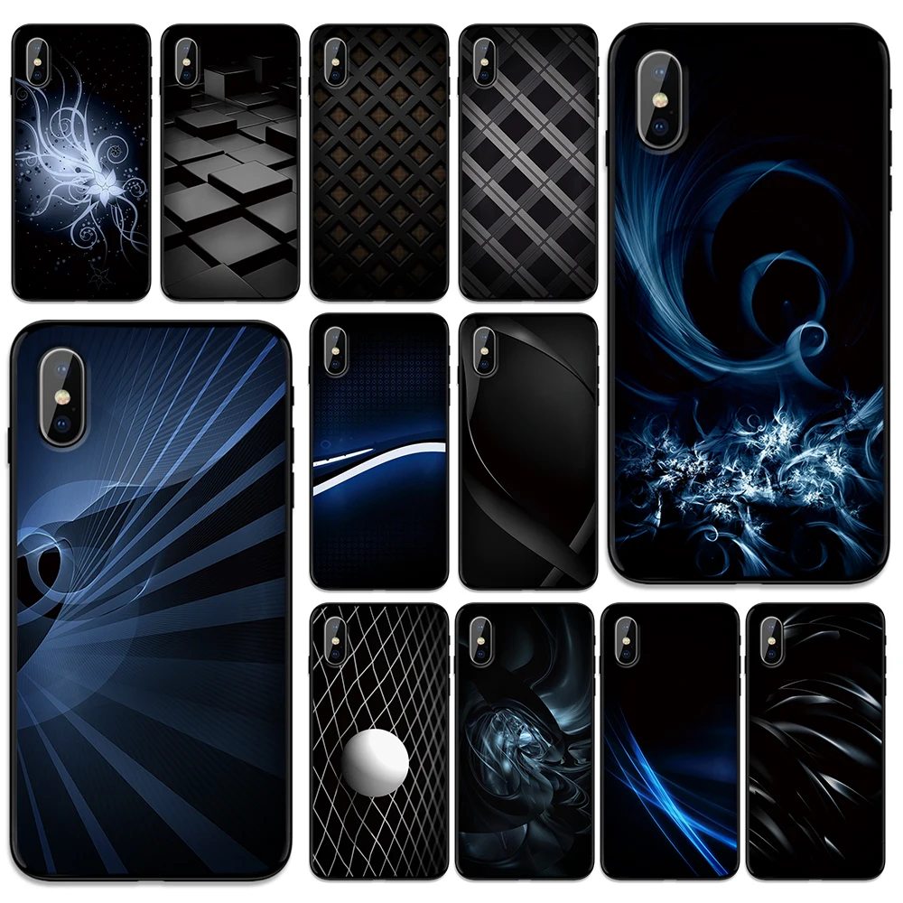 Черно-белый мягкий чехол из ТПУ для Apple iPhone 6 6S 7 8 Plus 5 5S SE X XS MAX XR силиконовые чехлы |