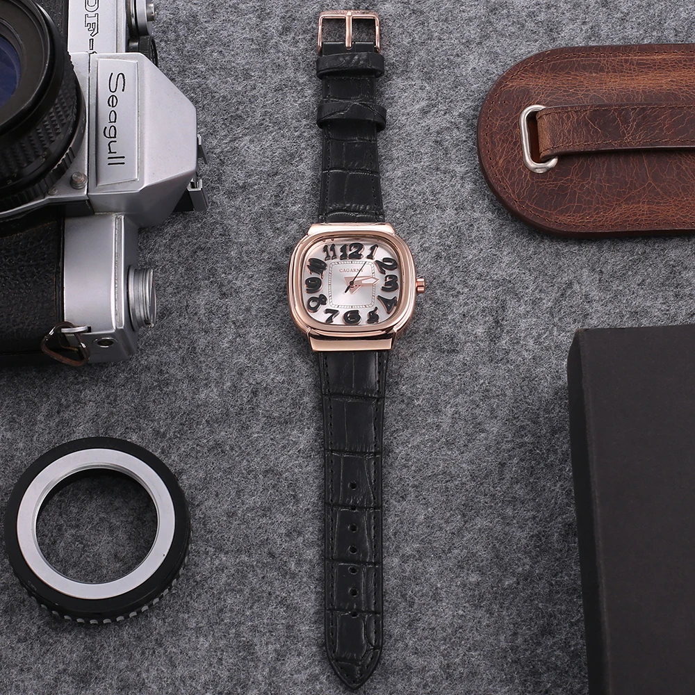 Часы-браслет женские кварцевые с кристаллами и кожаным ремешком | Наручные часы