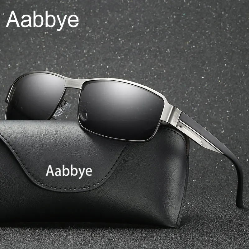 Поляризованные солнцезащитные очки Aabbye мужские в металлической оправе для