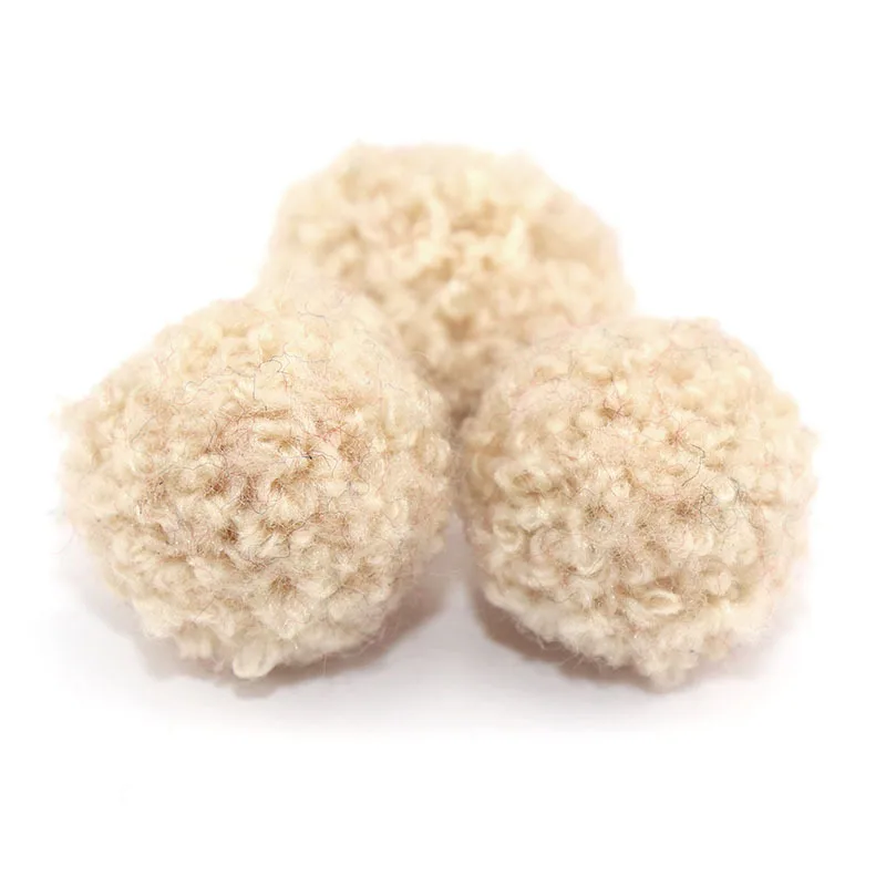 Beige Plush Balls 50 шт цветные плюшевые помпоны для украшения свадебной вечеринки пушистые Помпоны Детские аксессуары для волос DIY товары для рукоделия игрушка-альбом для наклеивания - Цвет: Beige Plush Balls