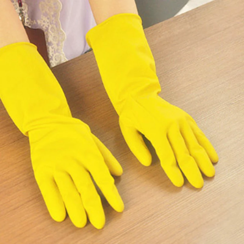 Латексные водонепроницаемые перчатки для работы по дому уборки унитаза на кухне