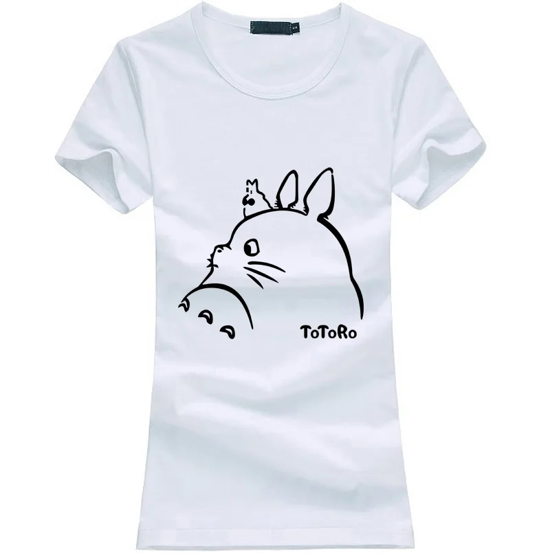 Kawaii totoro, женская футболка с принтом,, летняя, забавная, хлопковая, короткий рукав, модная, harajuku, брендовая, женская футболка, панк топы