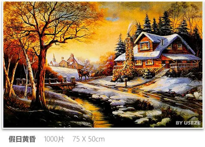 Высокое качество головоломки 1000 шт. взрослых Дети пейзаж Обучающие игрушки пазлы