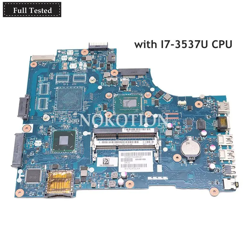 

NOKOTION For Dell inspiron 3521 5521 Laptop motherboard CN-0RD7JC 0RD7JC VAW00 LA-9104P Mainboard SR0XG I7-3537U CPU full tested