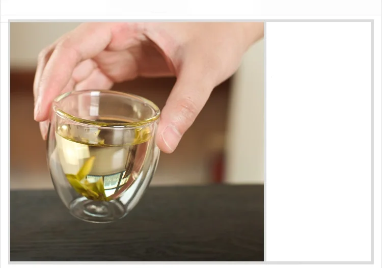 4 шт./лот 80 мл термостойкие стеклянные стаканы для кофе и чая двухслойные 100%