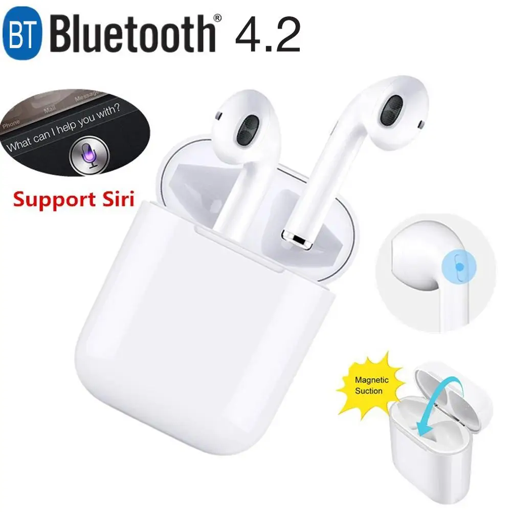 TWS Bluetooth 4 2 беспроводные наушники стерео с зарядным Баном звук наушник Музыка