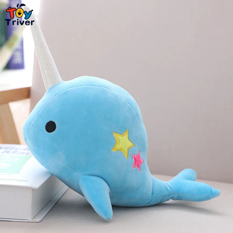 

Kawaii Narwhal Dolphin Fish Ocean Plush Toy Triver Stuffed Animals Doll Baby Kids Children Girl Boy Birthday Gift Home Decor