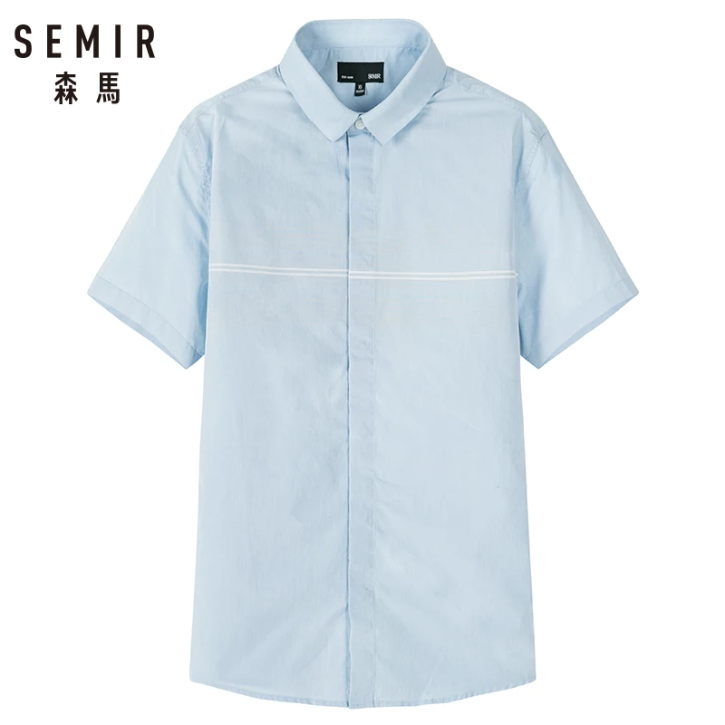 SEMIR 2019 брендовая мужская рубашка Весна Бизнес Slim Fit Одежда Мужская с короткими