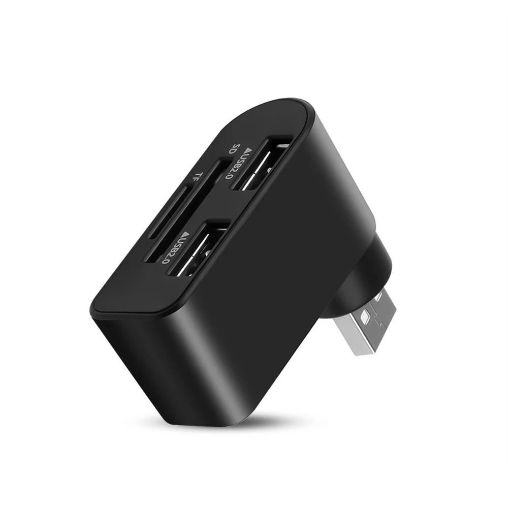 Разветвитель kebidu с 2 портами USB 0 и кардридером для SD TF карт|USB-хабы| |