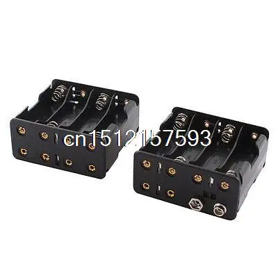 

2pcs 8 x AA 2-Side Battery Battery Case Holder Box Storage w 9V Snap Connector