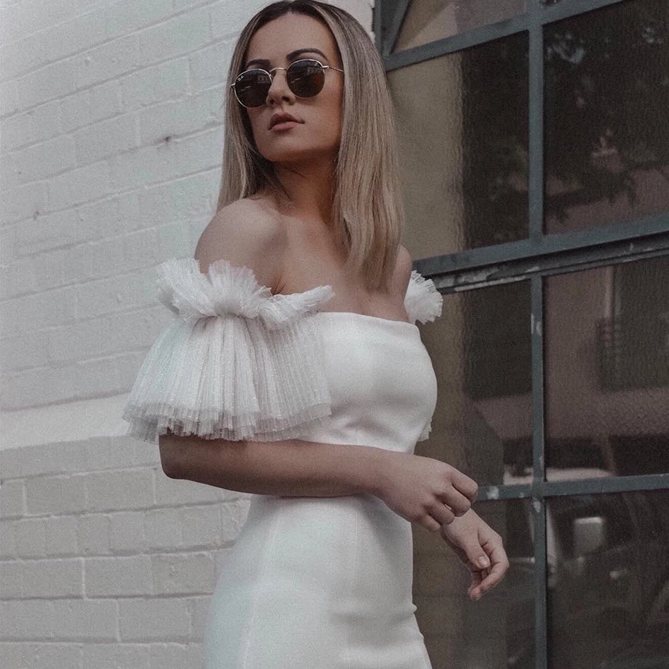 DressBird женское летнее платье облегающее сексуальное с открытыми плечами Slash шеи