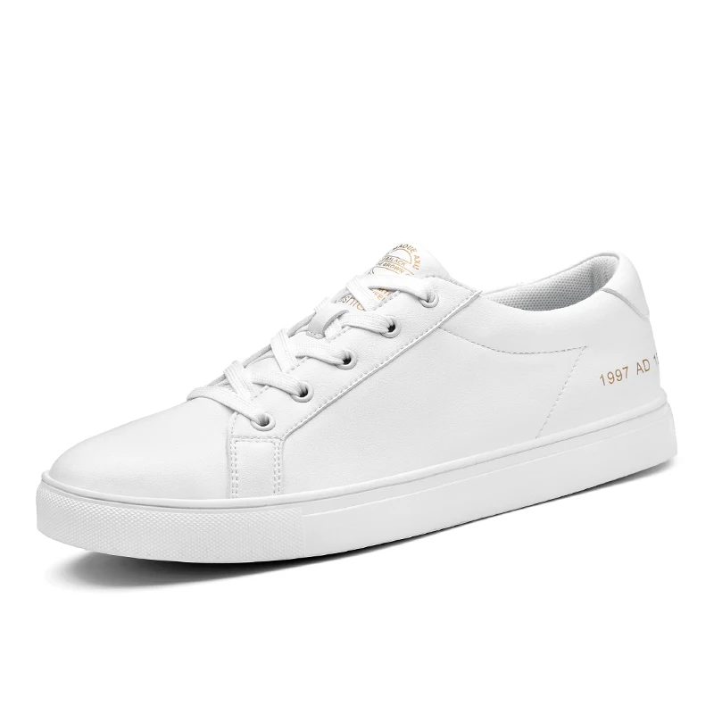 S1741 White SUROM/мужская повседневная обувь из белой кожи; кроссовки с перфорацией типа «броги»; модная брендовая обувь на плоской подошве; сезон весна-осень; мужские лоферы; красовки - Цвет: S1741 White