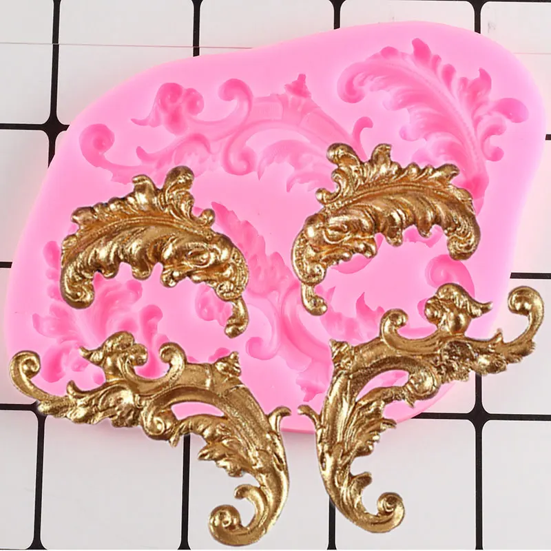 

Baroque Scroll Relief Cake Border Silicone Molds Fondant Cake Decorating Tools Cupcake Chocolate Gumpaste Candy Clay Mould