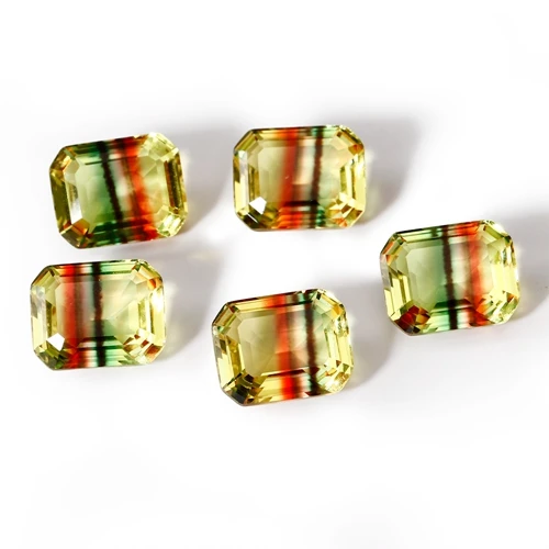 29 2,7-3.2ct настоящие камни 8x10 мм Прямоугольник Турмалин Цветные камни россыпью Модные украшения аксессуары мульти декоративный подарок камень 10 шт - Цвет: 29
