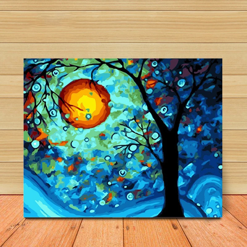 Молек Ван Гог Dream Tree DIY картина маслом по номерам набор Раскрашивание на холсте
