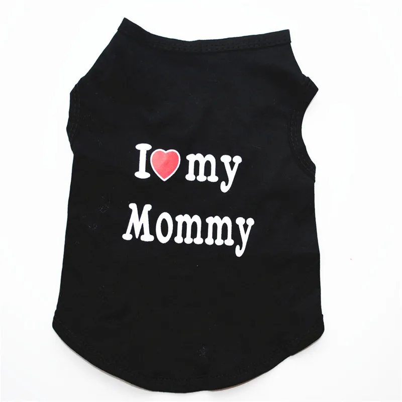 Милая одежда с надписью «I LOVE MY DADDY MOMMY Dog»; костюм для домашних животных; жилет; пальто для кошек; Одежда для собак; футболка с французским бульдогом; куртка - Цвет: Design5