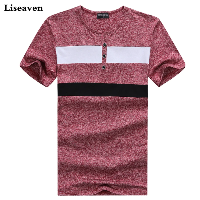 Liseaven 2018 футболка с коротким рукавом для мужчин Slim Fit s повседневные короткие