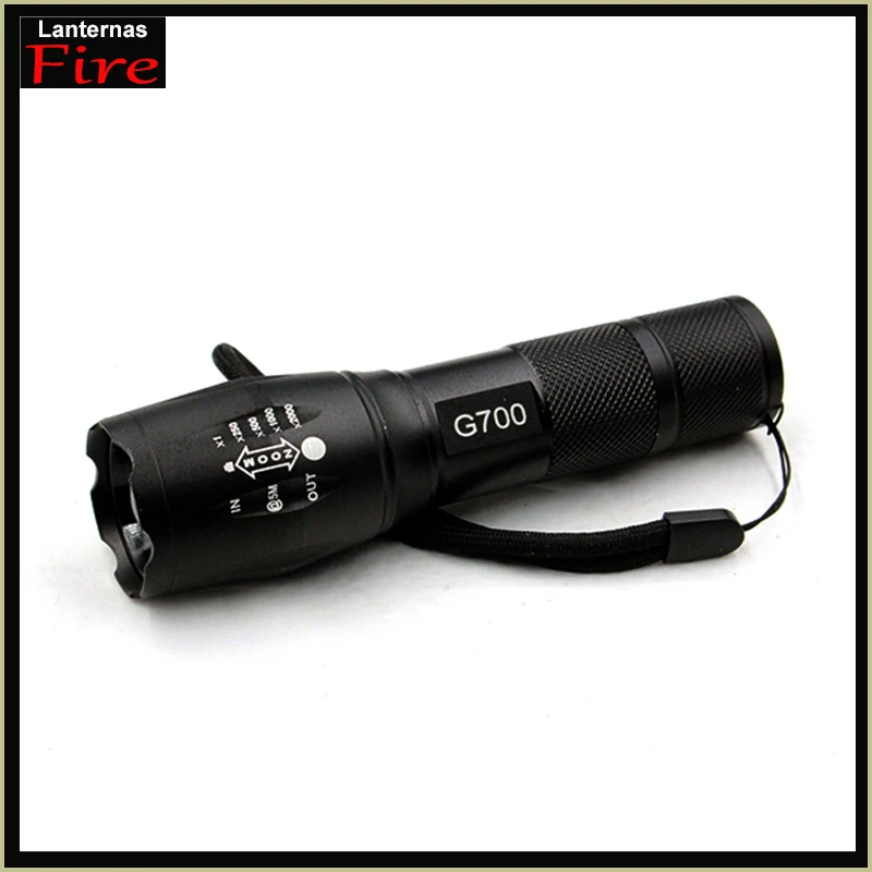 Тактический G700 CREE xm l T6 2000lm Масштабируемые Фокус водонепроницаемый 5 режимов