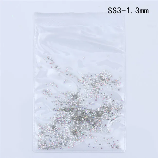 Size ss3 1440 шт SS3-SS10 Стразы с плоской задней поверхностью и AB для украшения ногтей, обуви и танцевального платья - Цвет: Size ss3