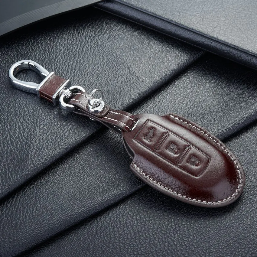 Кожаная подставка для ключей Nissan Almera X Trail Qashqai murano Maxima|for nissan|leather key coveraccessories for car |