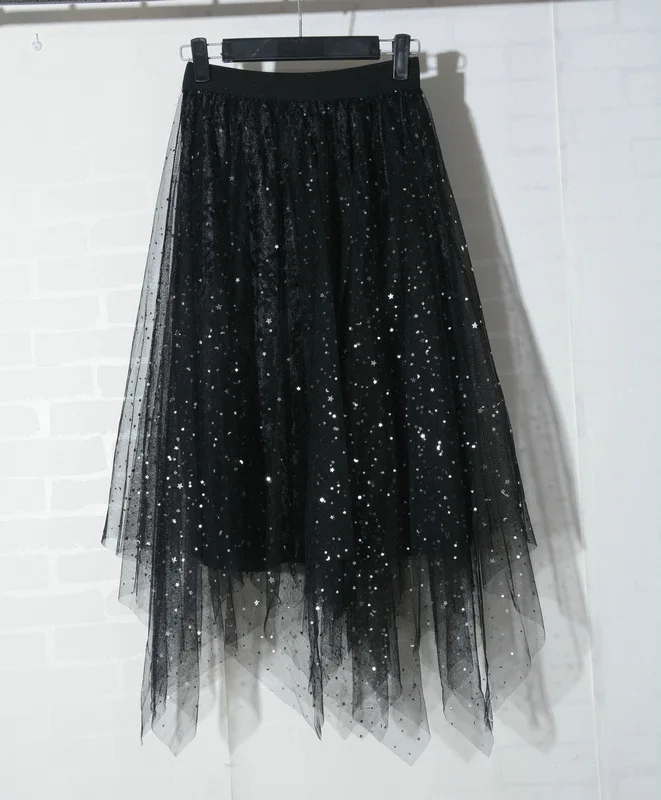 Женские пышные Звездное Юбка из сетчатой ткани для малышей сказочной принцессы