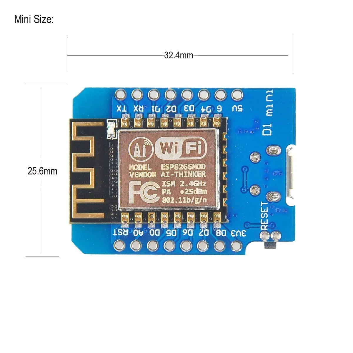 ESP12 ESP-12 D1 mini V2-Mini NodeMcu 4M bytes Lua WiFi Интернет вещей макетная плата на основе ESP8266 |