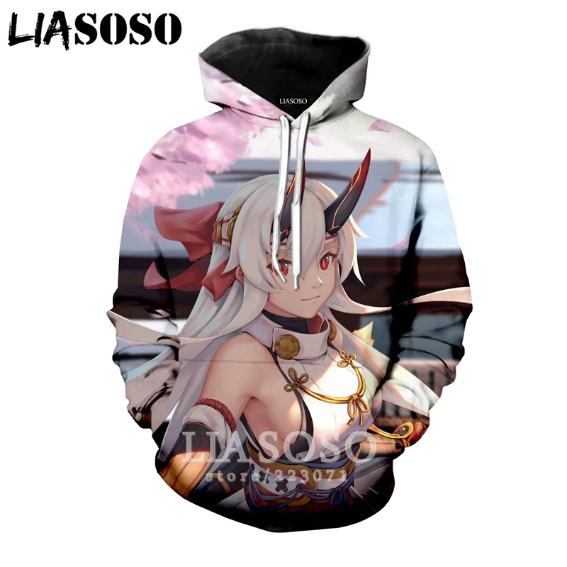 LIASOSO Зимний новый свитшот с 3D принтом для мужчин и женщин аниме Fate Grand Order