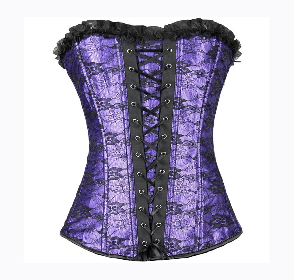 Кружевной Корсет + юбка сексуальный женский корсет и женская одежда для клуба